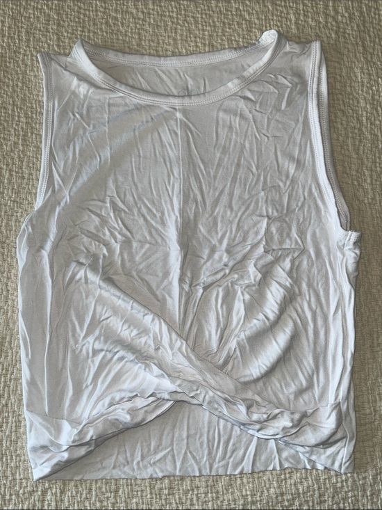 ALO Yoga Tops - ALO Yoga White Twist-Front Tank